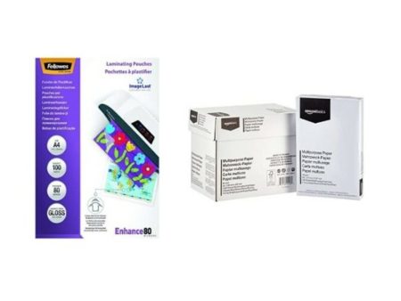 Laminating sleeves Fellowes 5306114 Transparent A4 (100 Units) Online Sale