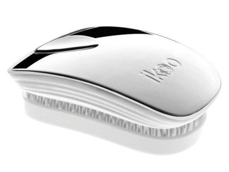 Ikoo Metallic Oyster White Pocket Brush For Cheap