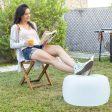 Inflatable Seat with Multicolour LED and Remote Control Pulight InnovaGoods White (Refurbished B) Online now