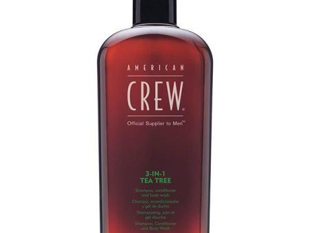 American Crew 3 In 1 Tea Tree Shampoo, Conditioner & Body Wash 450ml Cheap