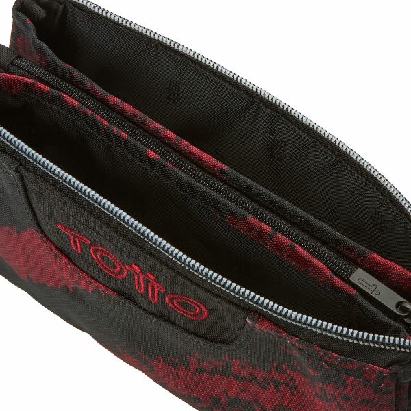 Triple Carry-all Totto AC52ECO012-2310Z-5C5 Black Red on Sale