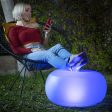 Inflatable Seat with Multicolour LED and Remote Control Pulight InnovaGoods White (Refurbished B) Online now