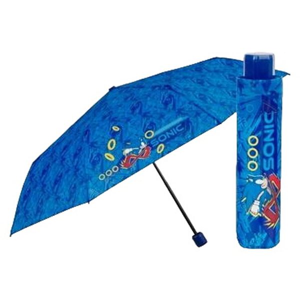 Foldable Umbrella Sonic Perletti Blue Ø 91 cm Children s Sale