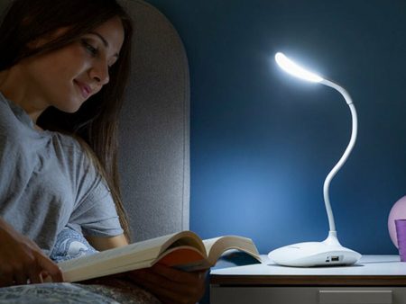 Rechargeable Touch-sensitive LED Table Lamp InnovaGoods Lum2Go White ABS Plastic (Refurbished A) on Sale