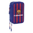 Triple Pencil Case F.C. Barcelona 24 25 Maroon Navy Blue 12,5 x 19,5 x 5,5 cm 36 Pieces Online now