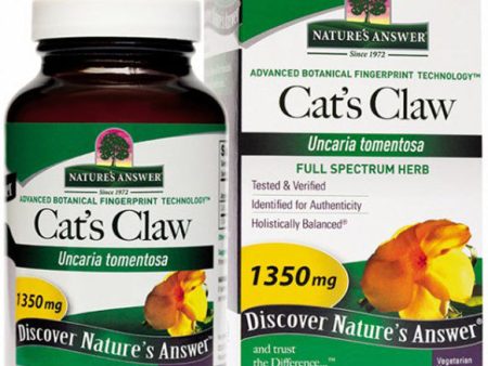 NATURE S ANSWER - Cats Claw Bark - 90 Vegetarian Capsules For Discount