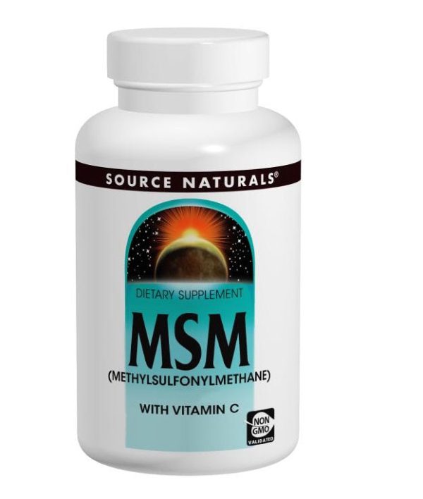 SOURCE NATURALS - MSM with Vitamin C 1000 mg - 60 Tablets Hot on Sale