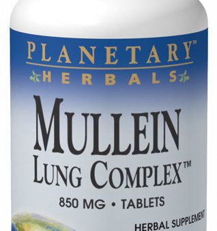 PLANETARY HERBALS - Mullein Lung Complex 850 mg - 180 Tablets Fashion