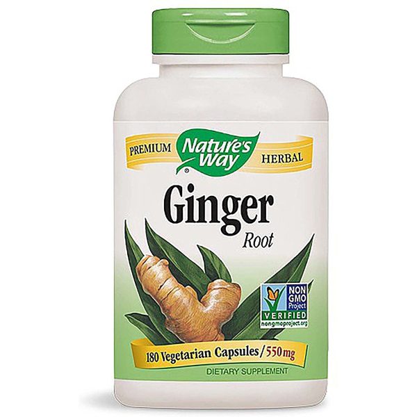 NATURES WAY - Ginger Root 550 mg - 180 Vegetarian Capsules on Sale