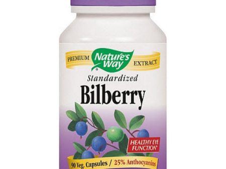 NATURES WAY - Bilberry Standardized - 90 Vegetarian Capsules Fashion