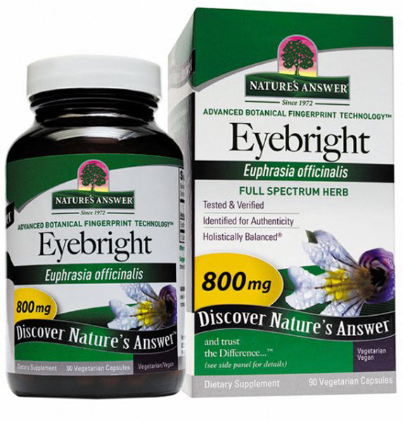 NATURE S ANSWER - Eyebright Herb 800 mg - 90 Capsules For Cheap